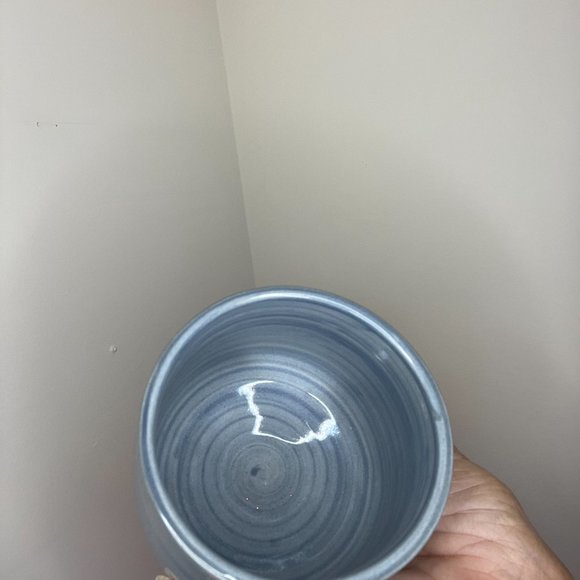 Hand Thrown Blue Louisville Stoneware Chalice - Picture 2 of 7